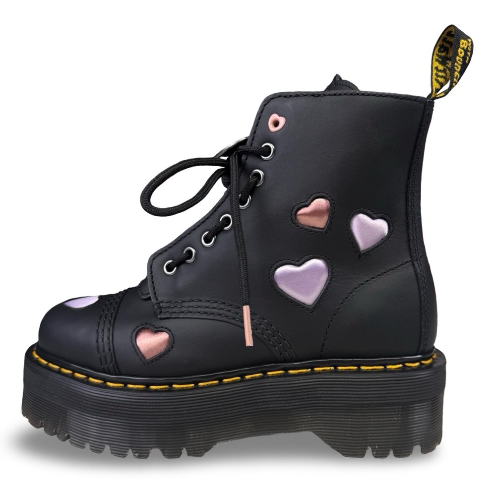 Dr Martens Sinclair Heart Platform Boots‎ Black Womens 6 Jadon Style - Picture 7 of 10